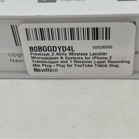 NEW Premium 2.4GHz Wireless Lavalier Microphones and Systems for IPhone - Sealed - Picture 6 of 6